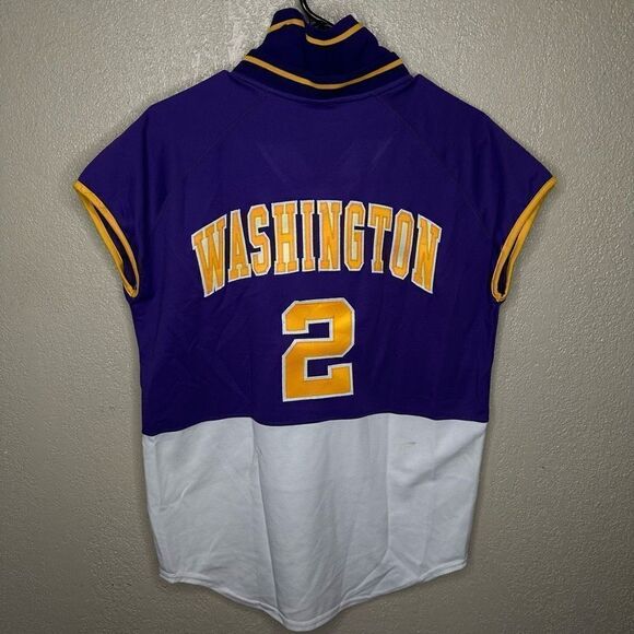 VTG UW University of Washington Cut Off Jersey Shirt Size M - Picture 3 of 5